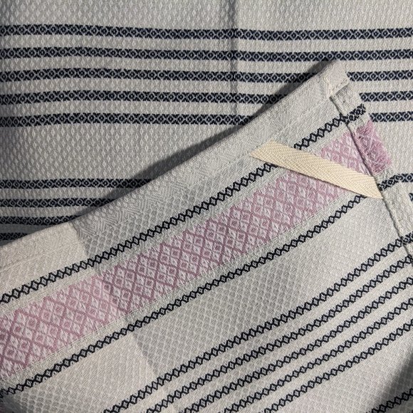 Luxurious Thick European Tea/Guest Towels Cotton Portugal Set 2 Pink/Charcoal - Picture 3 of 6